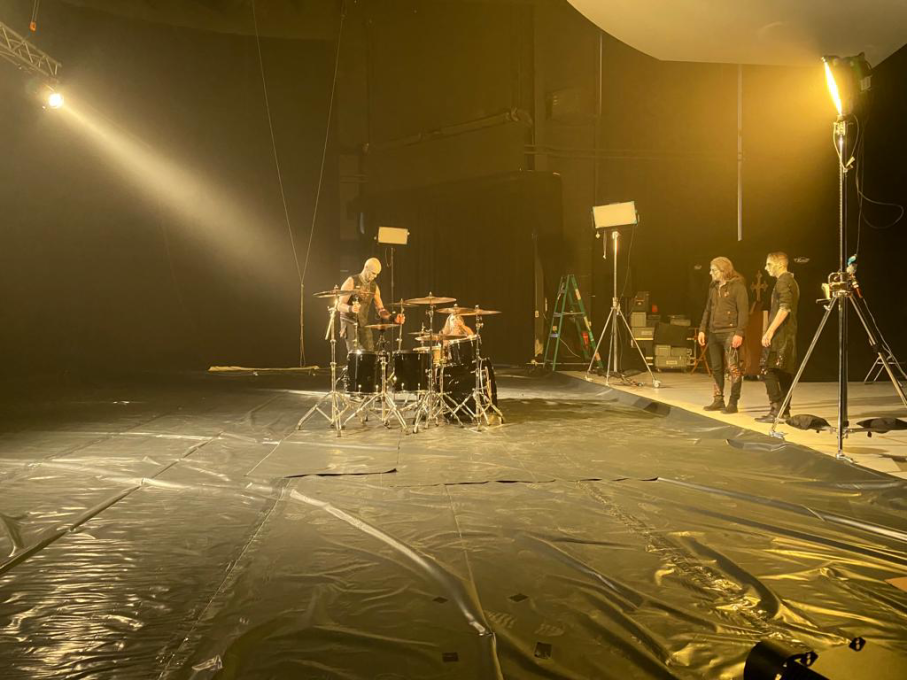indoor Studio Rain Set for Music Video "Powerwolf"